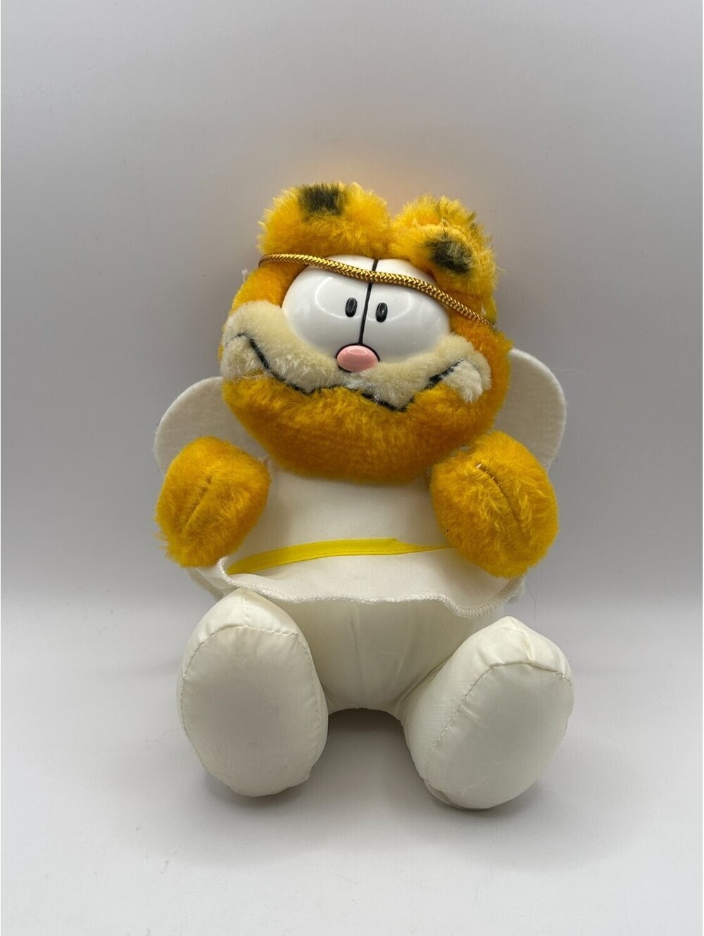 M-B Sales Garfield Angel Plush Toy Orange Cat White Wings Vintage 1980s Stained.